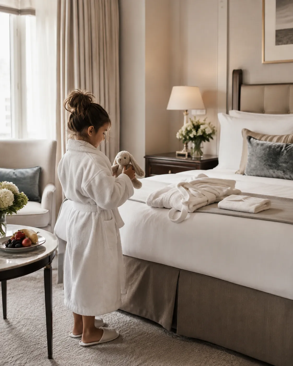 A welcome tray in the room on arrival