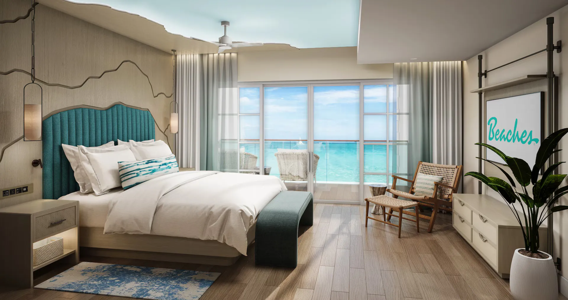 Inside one of the new villas