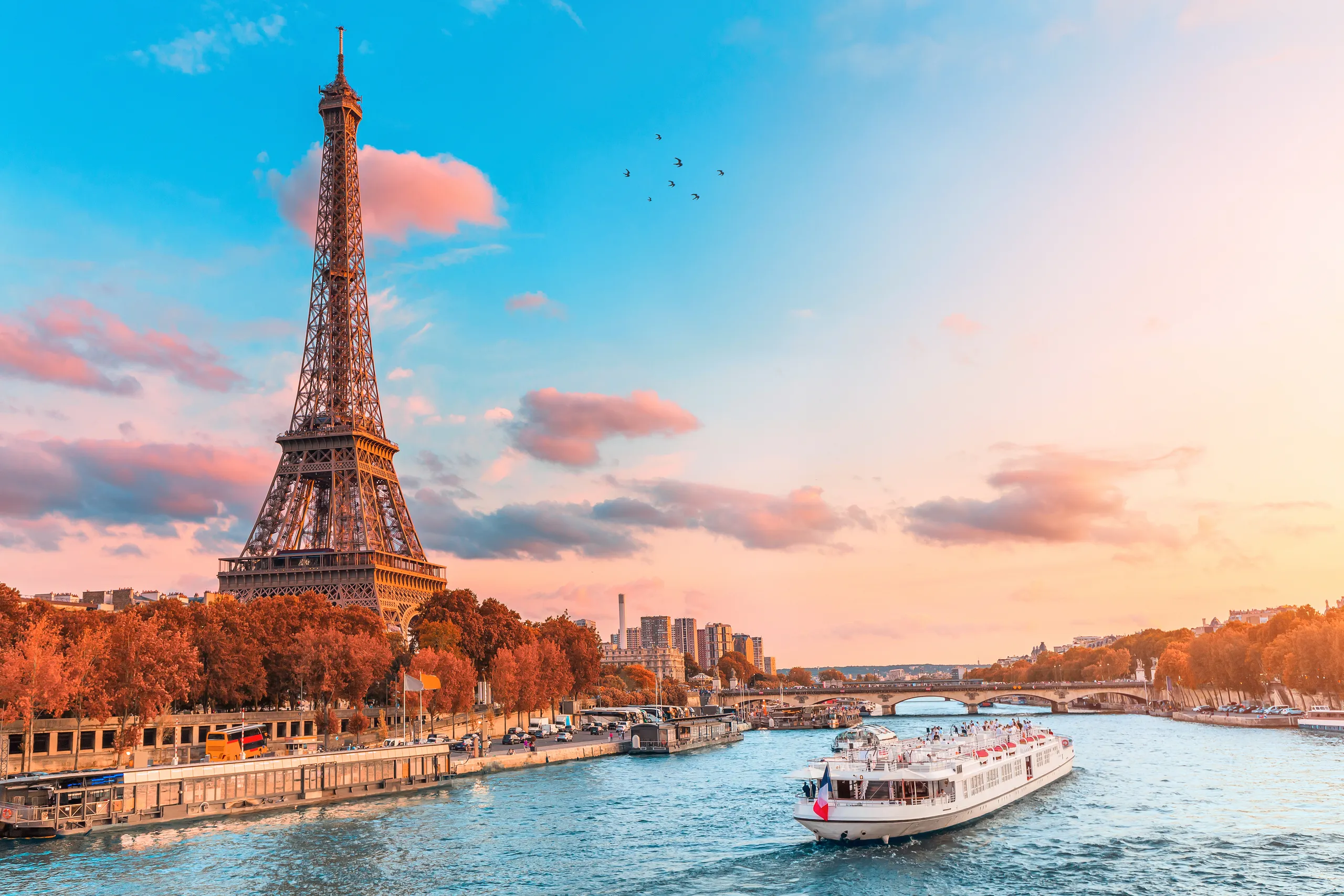 The Louvre & Paris from the Seine