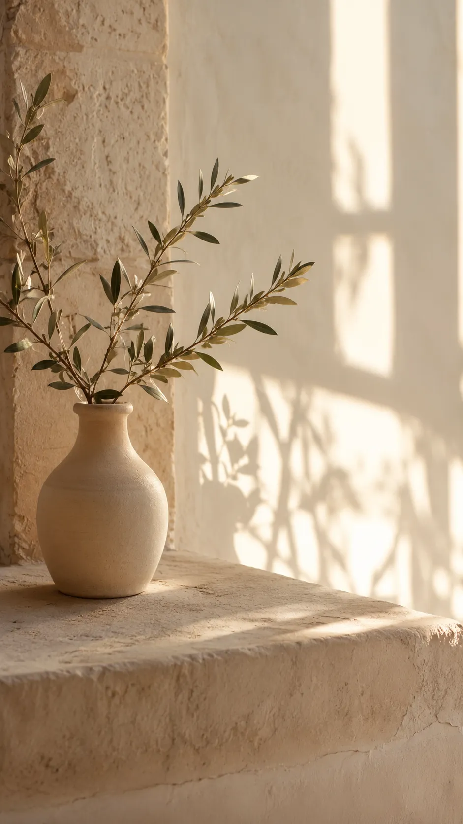An olive tree in warm light