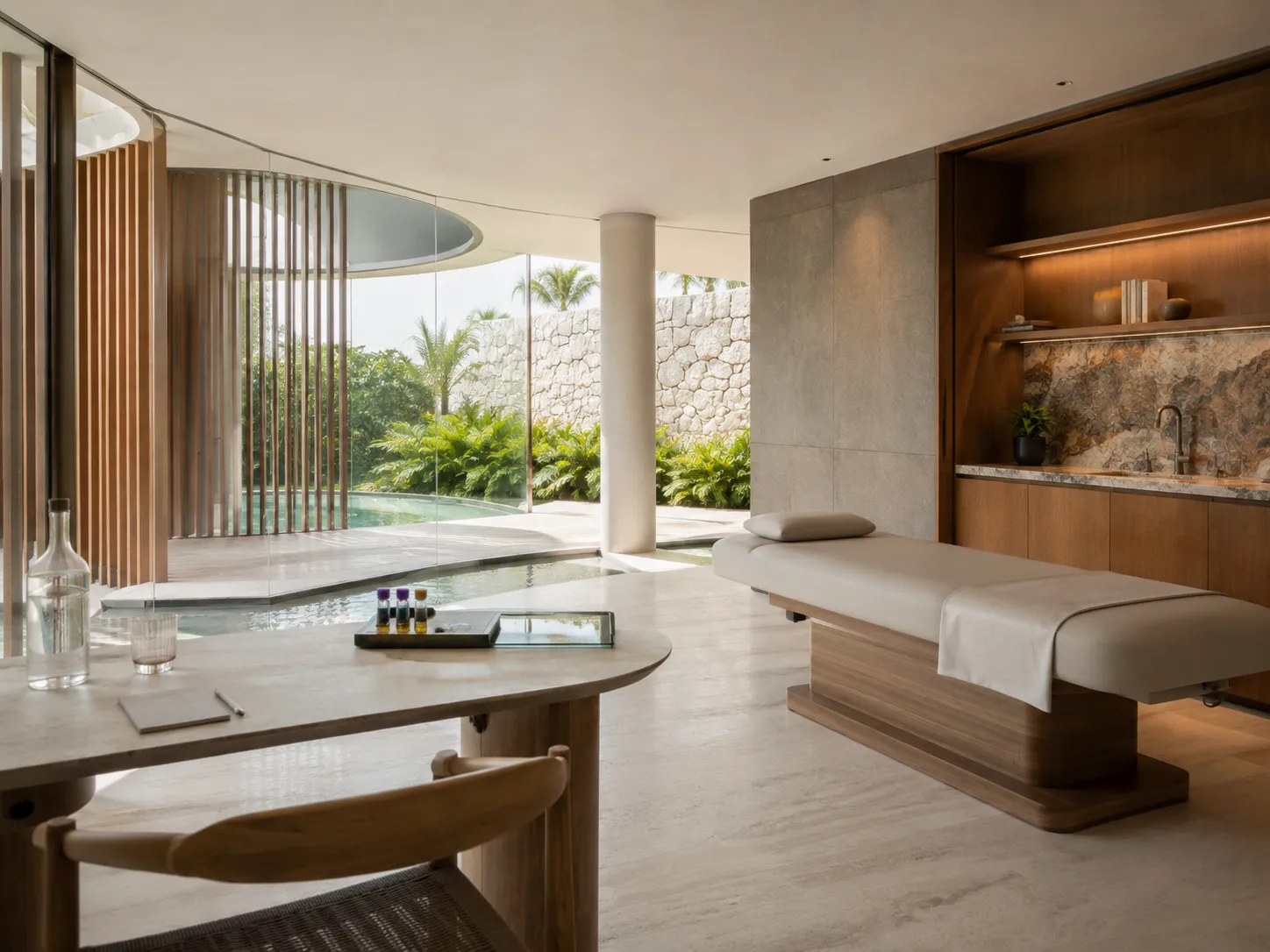 A treatment space at SHA Mexico